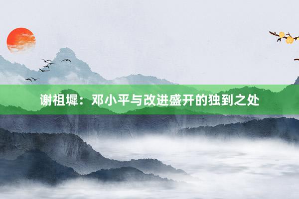 谢祖墀：邓小平与改进盛开的独到之处