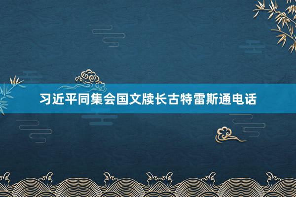 习近平同集会国文牍长古特雷斯通电话