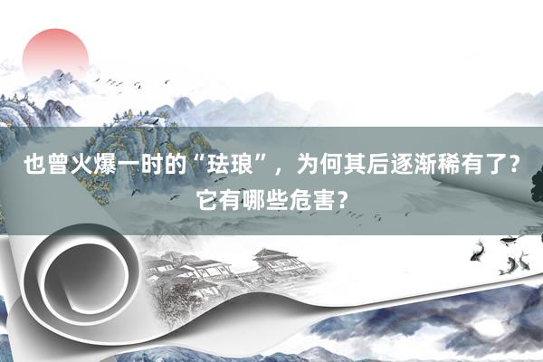 也曾火爆一时的“珐琅”，为何其后逐渐稀有了？它有哪些危害？