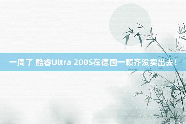 一周了 酷睿Ultra 200S在德国一颗齐没卖出去！